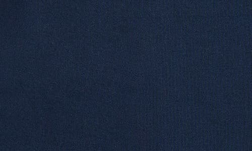Shop Nzt By Nic+zoe Button Shoulder Long Sleeve Cotton Top In Dark Indigo