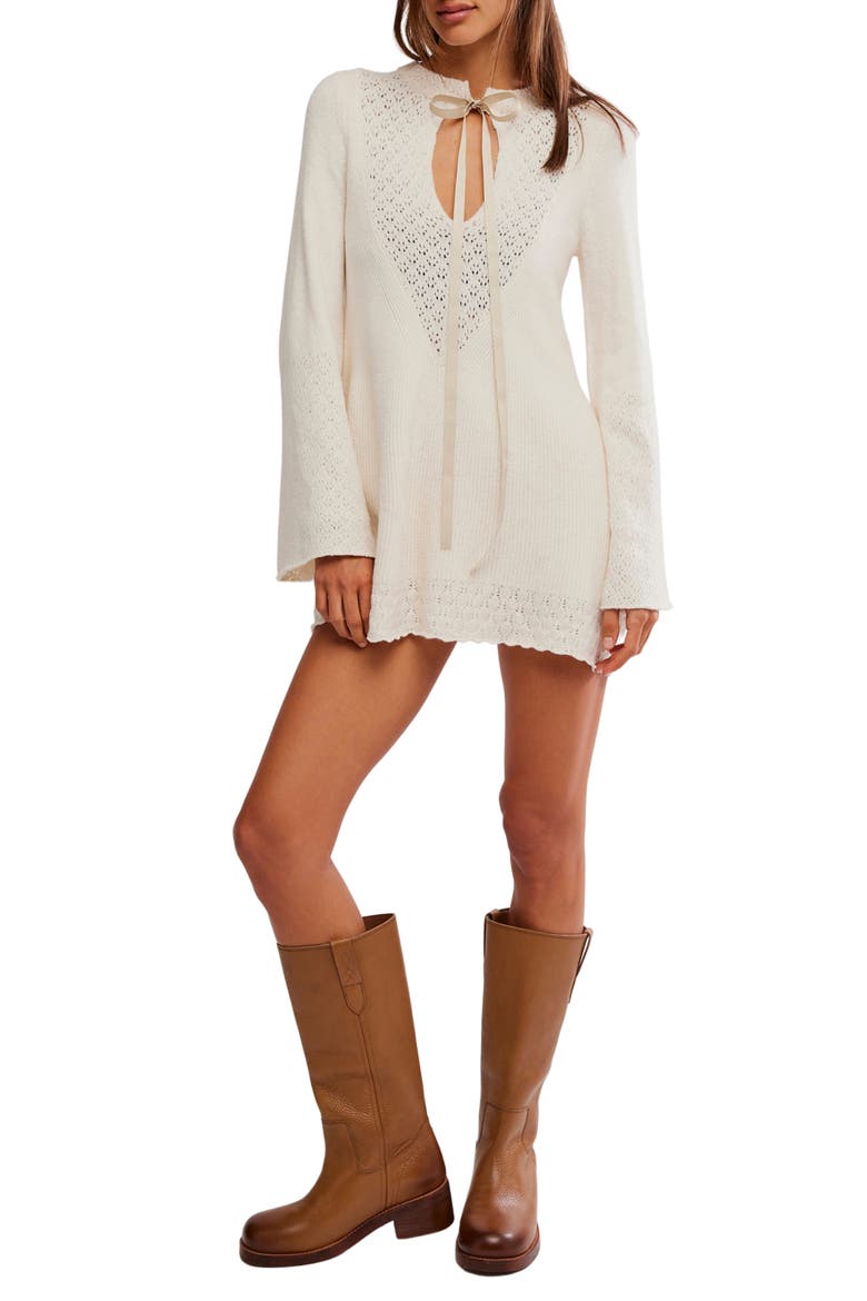 Bali Old Flame Sweater Dress, Main, color, IVORY