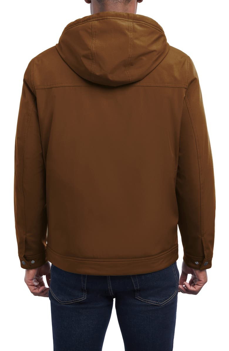 Lucky Brand Loki Workwear Soft Shell Faux Shearling Jacket, Alternate, color, Tobacco