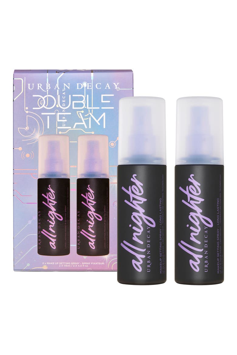 Double Team All Nighter Long Lasting Makeup Setting Spray Set USD $66 Value, Main, color, NO COLOR