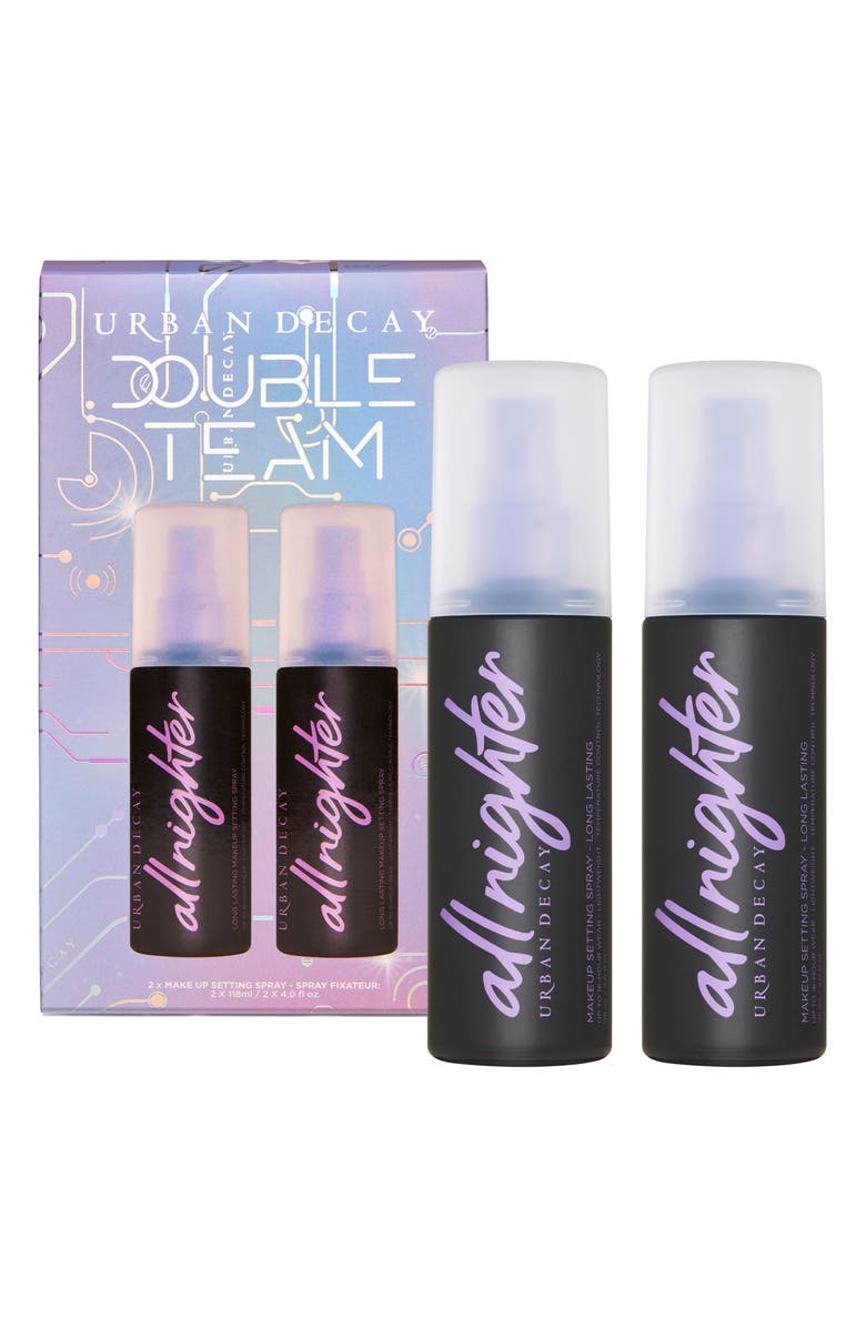 Urban Decay Double Team All Nighter Long Lasting Makeup Setting Spray Set USD $66 Value, Main, color,