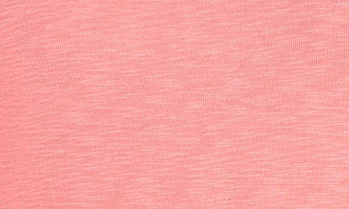 Nzt By Nic+zoe Three Quarter Sleeve Boat Neck Tee In Guava
