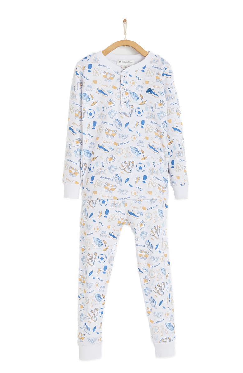 Babycottons Premium Peruvian Pima Cotton Inter Snug Fit Long Pajama Set for Toddler, Main, color, Full Print