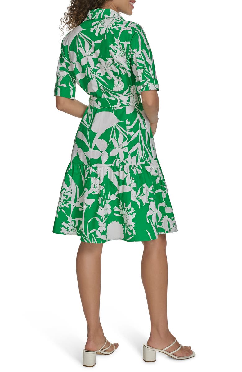 Calvin Klein Floral Cotton Shirtdress, Alternate, color,