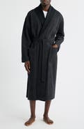 Majestic International Shawl Collar Cotton Blend Herringbone Robe
