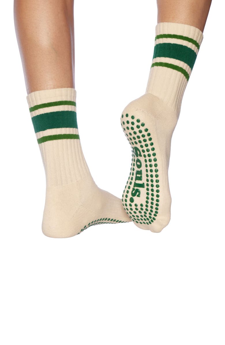 Souls. Classic Retro Crew Grip Socks, Alternate, color, Beige