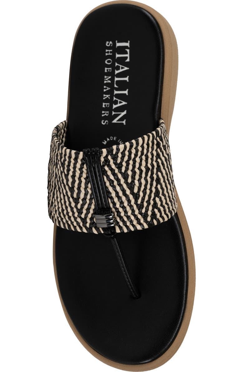 ITALIAN SHOEMAKERS Rylah Chevron Sandal, Alternate, color, Black/ Naural