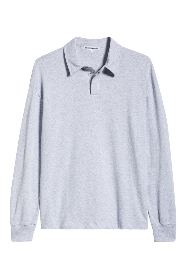 Polo Sweatshirt, Alternate, color, GREY MELANGE