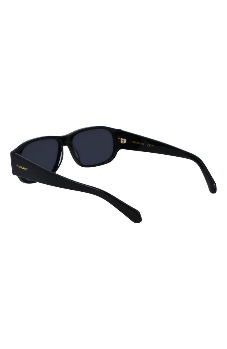 FERRAGAMO 57mm Rectangular Sunglasses, Alternate, color,