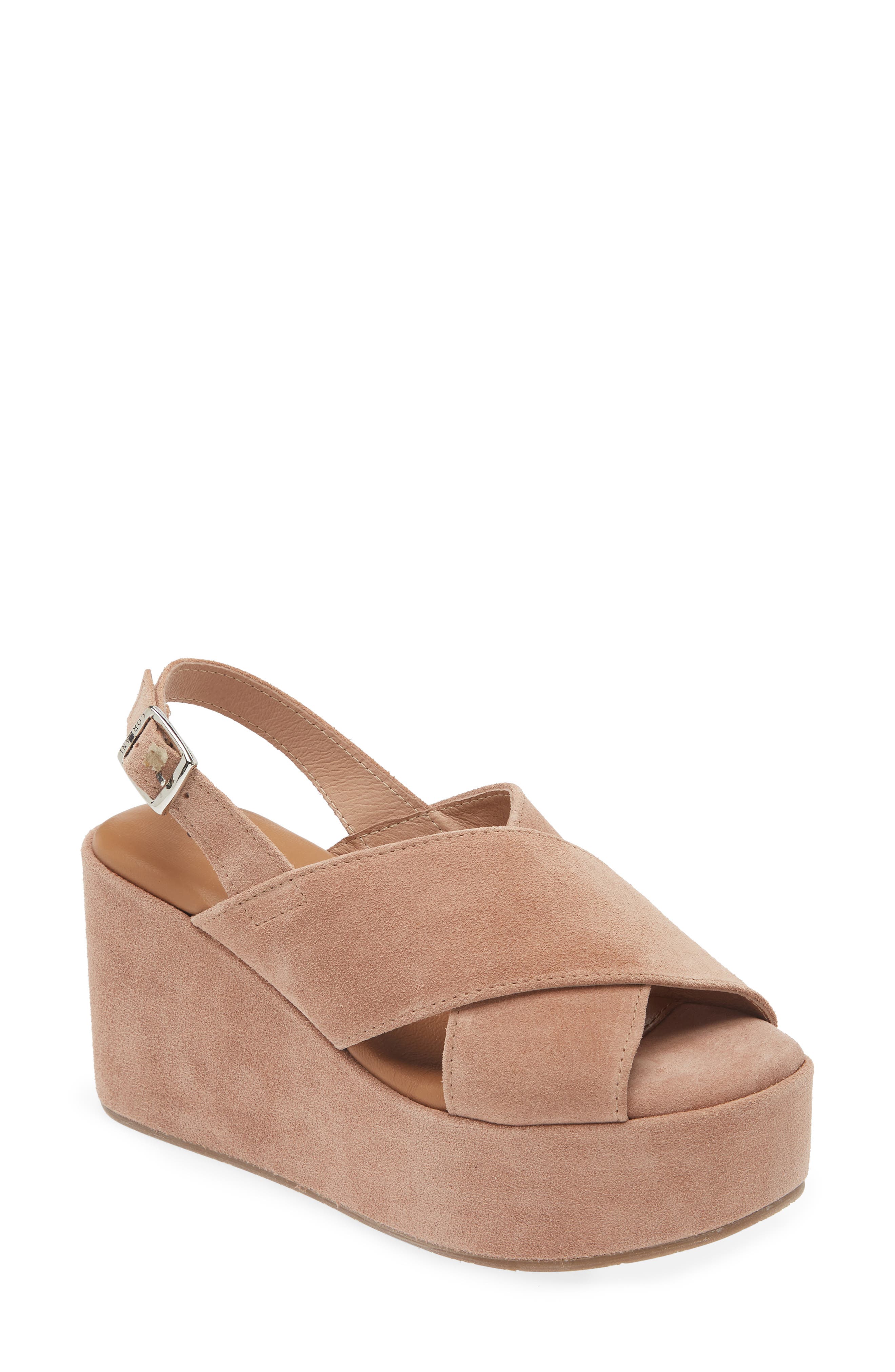 Cordani Joanna Slingback Platform Wedge Sandal, Main, color, Coccio