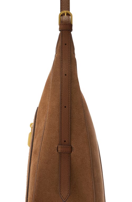 Demellier Siena Leather Hobo Bag In Brown