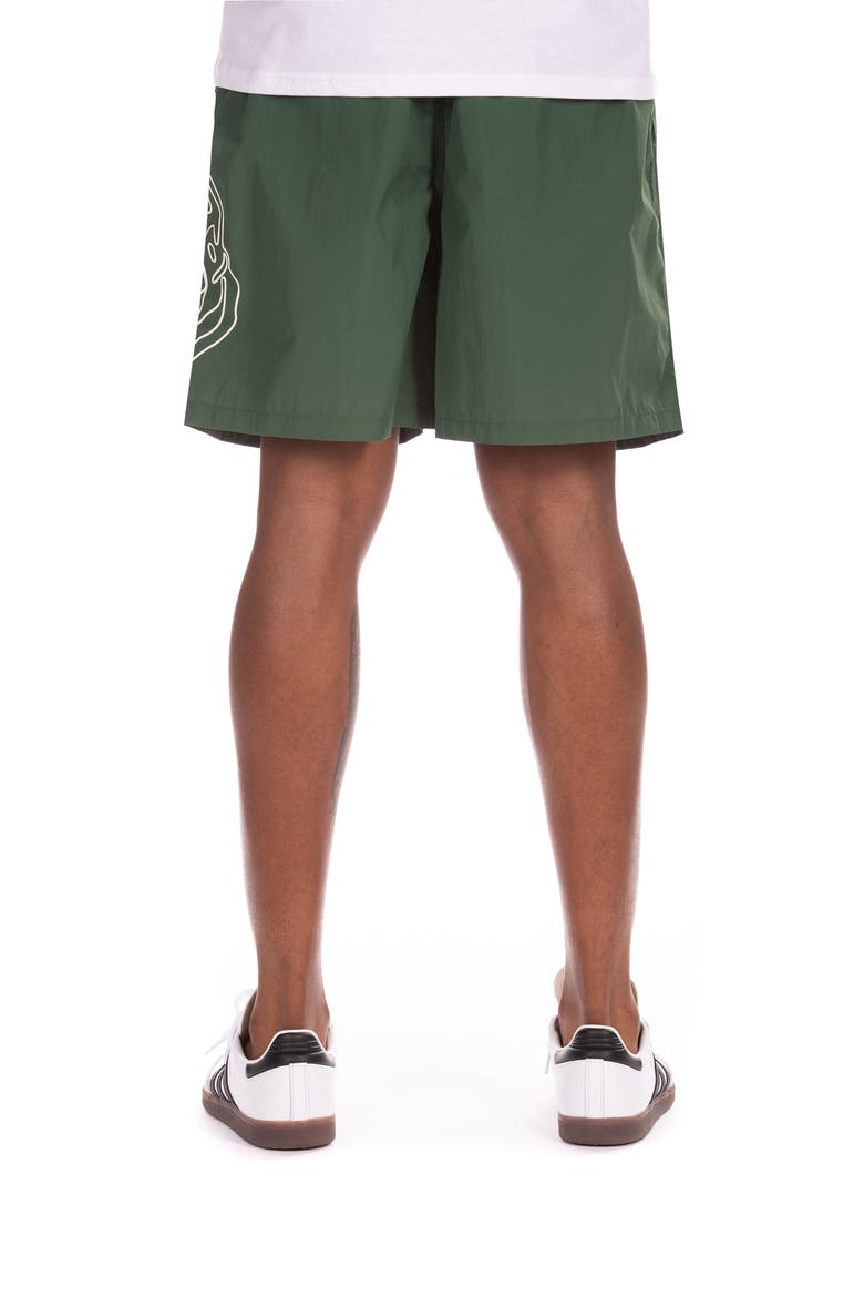 BB Helmet Nylon Drawstring Shorts, Alternate, color, GREENER PASTURES