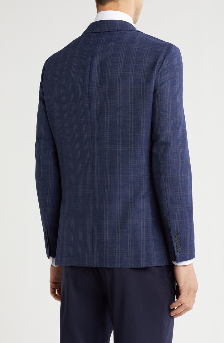 Calvin Klein Wool Blend Check Sports Coat, Alternate, color, Blue