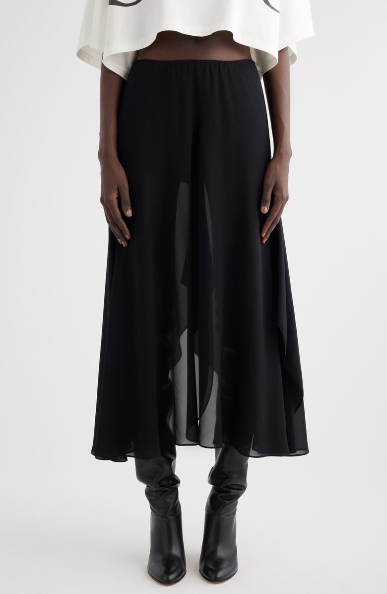 Chloé Sheer Silk Georgette Maxi Skirt, Main, color,