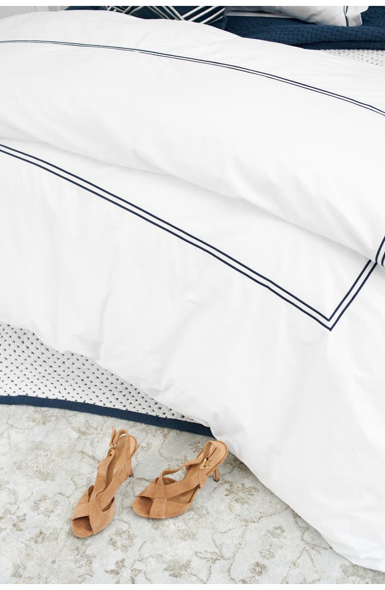 ELISABETH YORK Legacy Ink Bedding Sheet Duvets, Alternate, color, Blue