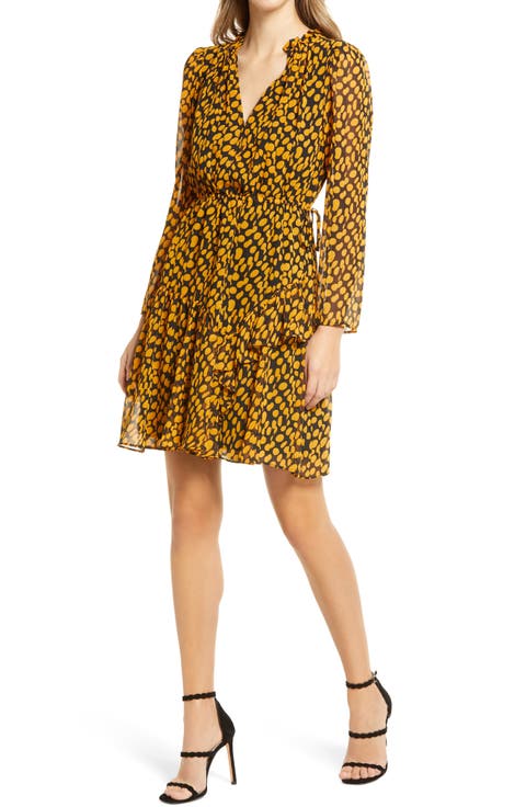 Ruffle Long Sleeve Dress