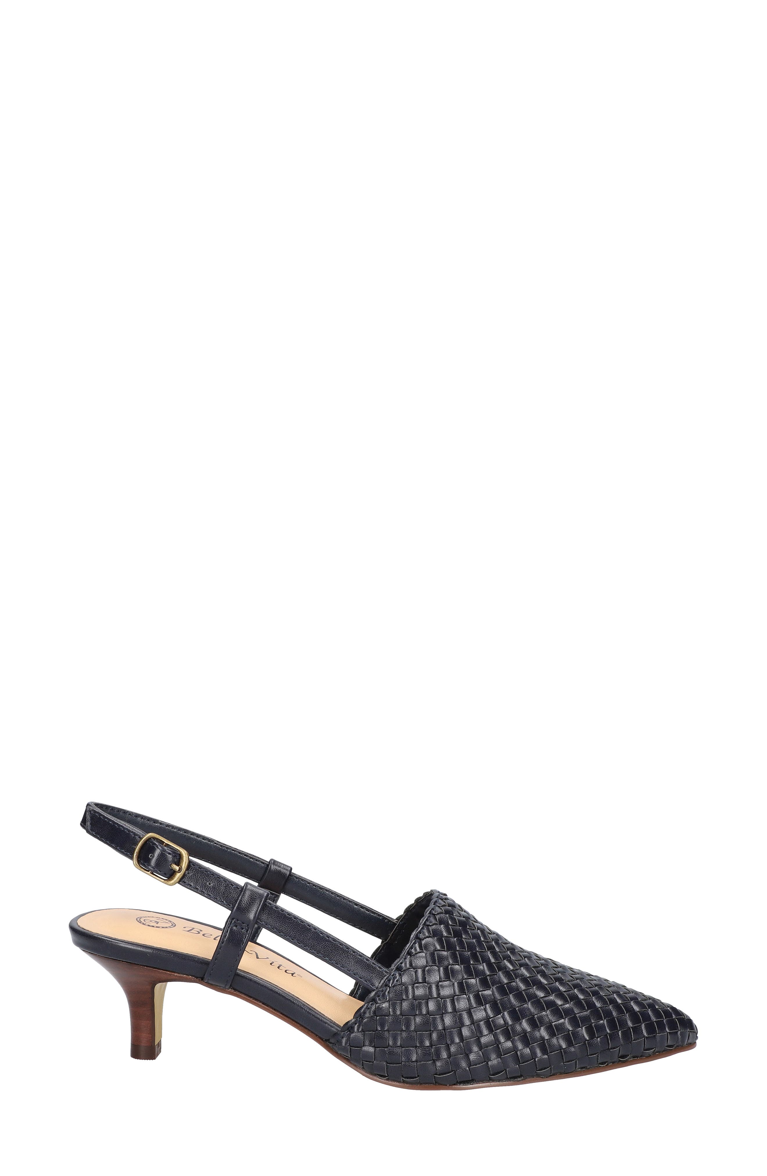 Kaisley Kitten Heel Slingback Pump, Alternate, color, NAVY