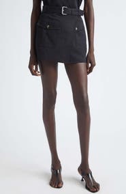 Proenza Schouler Bruni Cotton Drill Wrap Front Shorts