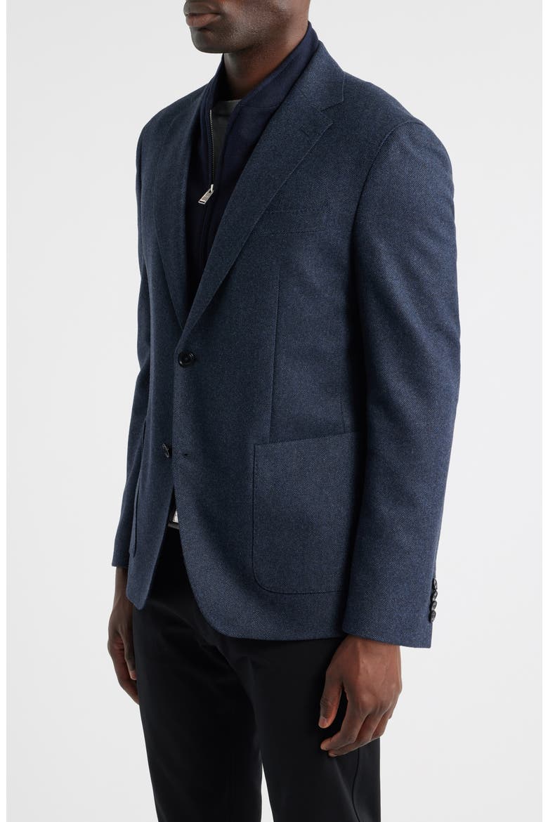 Hutson Slim Fit Wool Blend Bib Jacket, Alternate, color, DARK BLUE