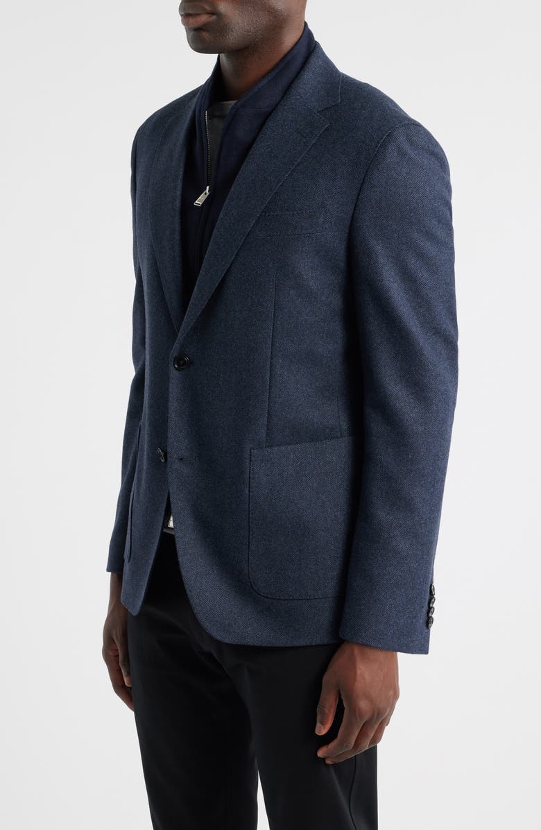 BOSS Hutson Slim Fit Wool Blend Bib Jacket, Alternate, color, Dark Blue
