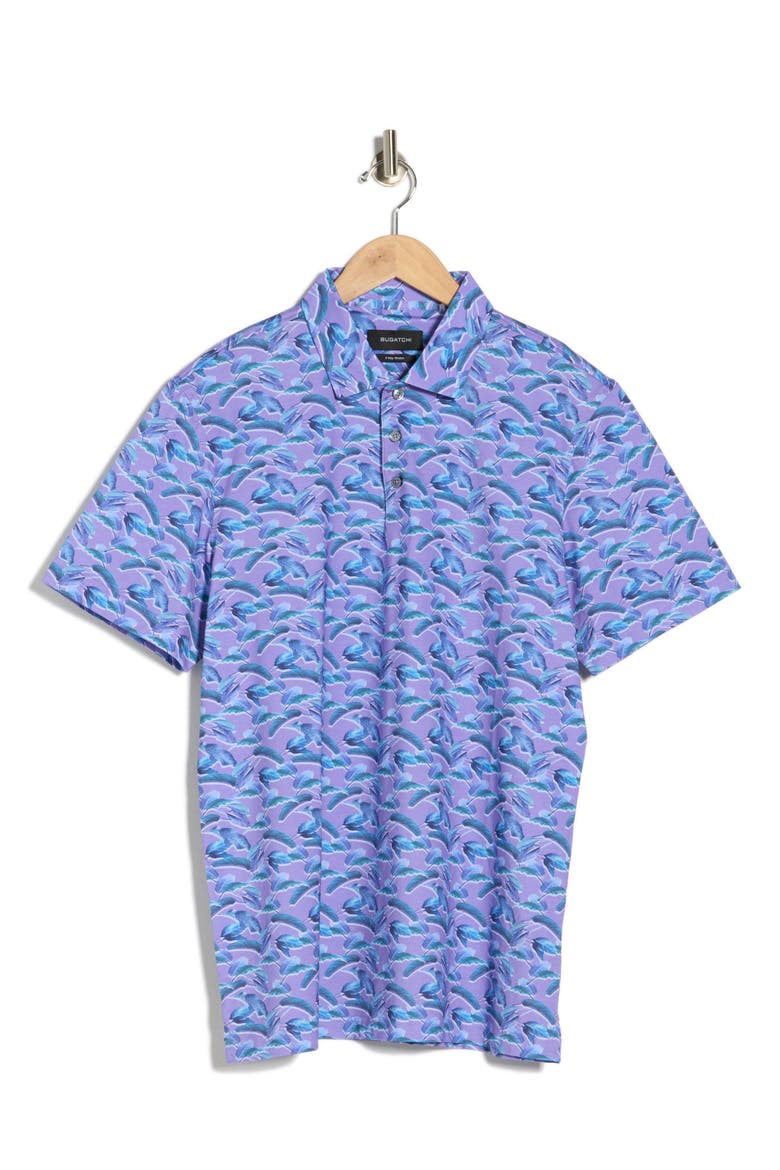Print OoohCotton® Knit Polo, Alternate, color, ORCHID