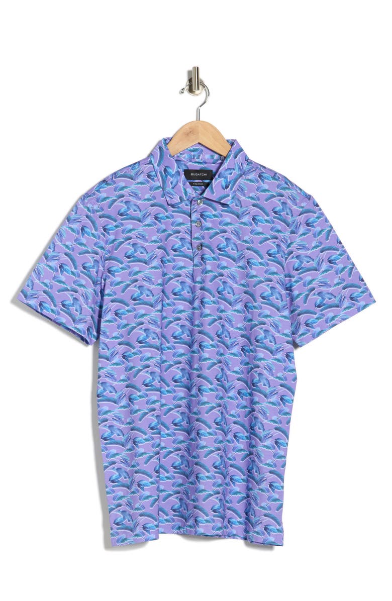 Bugatchi Print OoohCotton<sup>®</sup> Knit Polo, Main, color, 