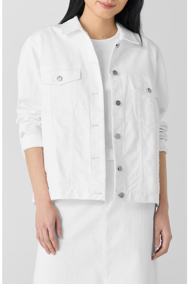 Denim Jacket, Main, color, WHITE