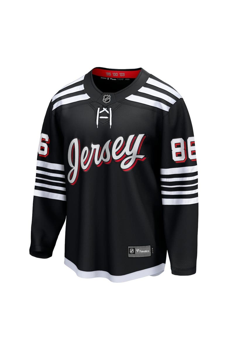 FANATICS Men's Fanatics Jack Hughes Black New Jersey Devils Alternate Premier Breakaway Player Jersey, Alternate, color, 