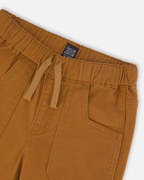 Deux Par Deux Twill Jogger Pants With Patch Pockets In Multi