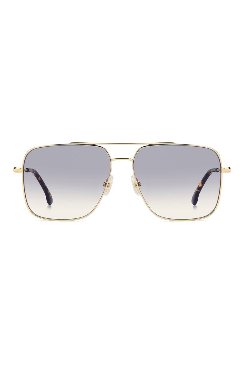 Navigator 57mm Aviator Sunglasses, Main, color, GOLD/ BLUE SF AR