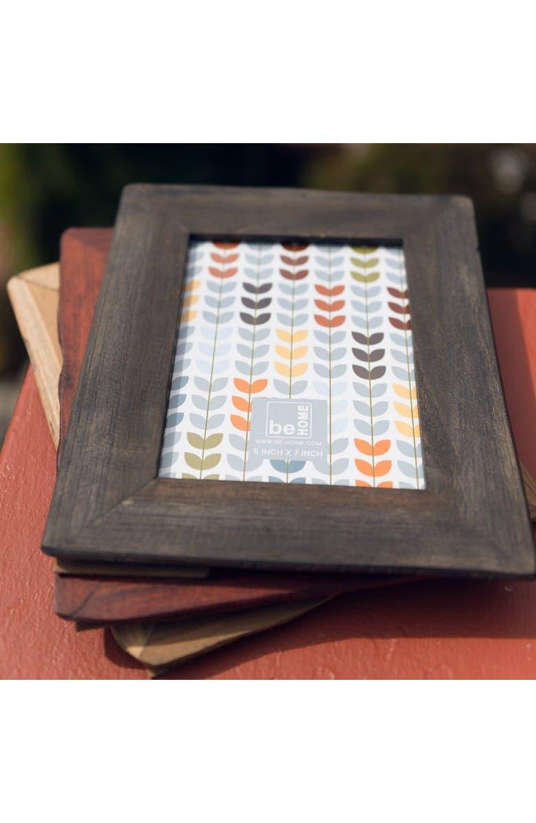Be Home Reclaimed Wood Black Frame, Alternate, color, Black - 5X7