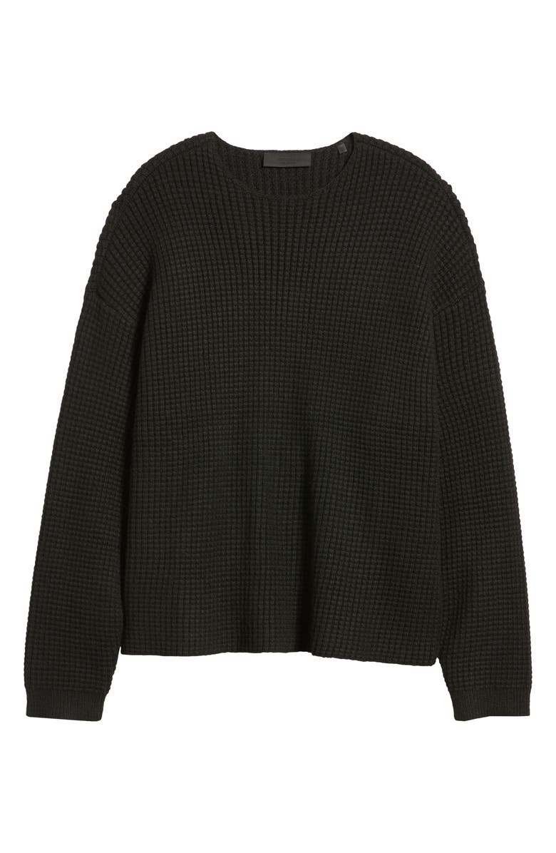Fear of God Essentials Gender Inclusive Heavy Waffle Knit Crewneck Sweater, Alternate, color, 