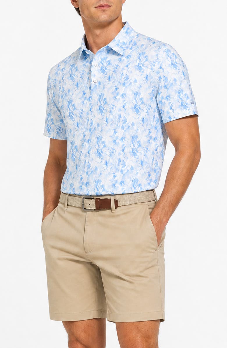 Ben Sherman Watercolor Garden Tech Jersey Golf Polo, Alternate, color, Light Blue