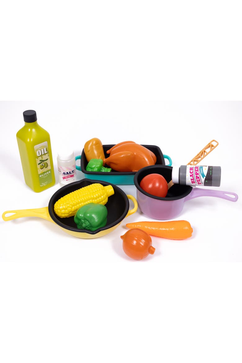 Cooking Set 27Pc Toy Food, Pots, Utensils, Pretend Play, Kids 3+, Alternate, color, Multicolored