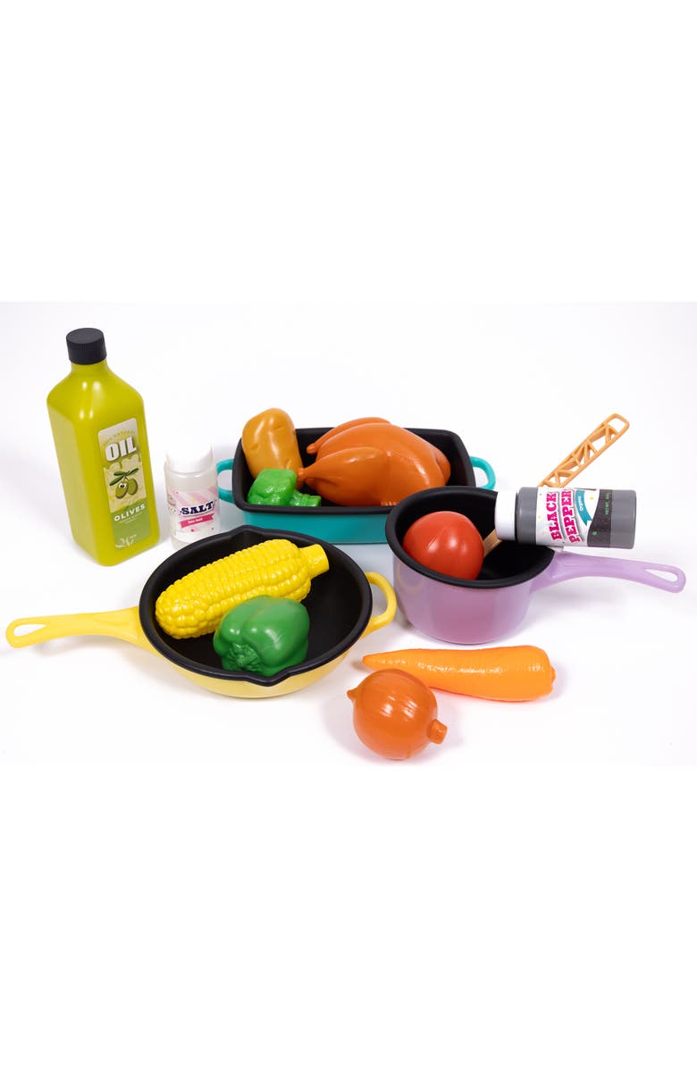 NurtureNature Cooking Set 27Pc Toy Food, Pots, Utensils, Pretend Play, Kids 3+, Alternate, color, Multicolored