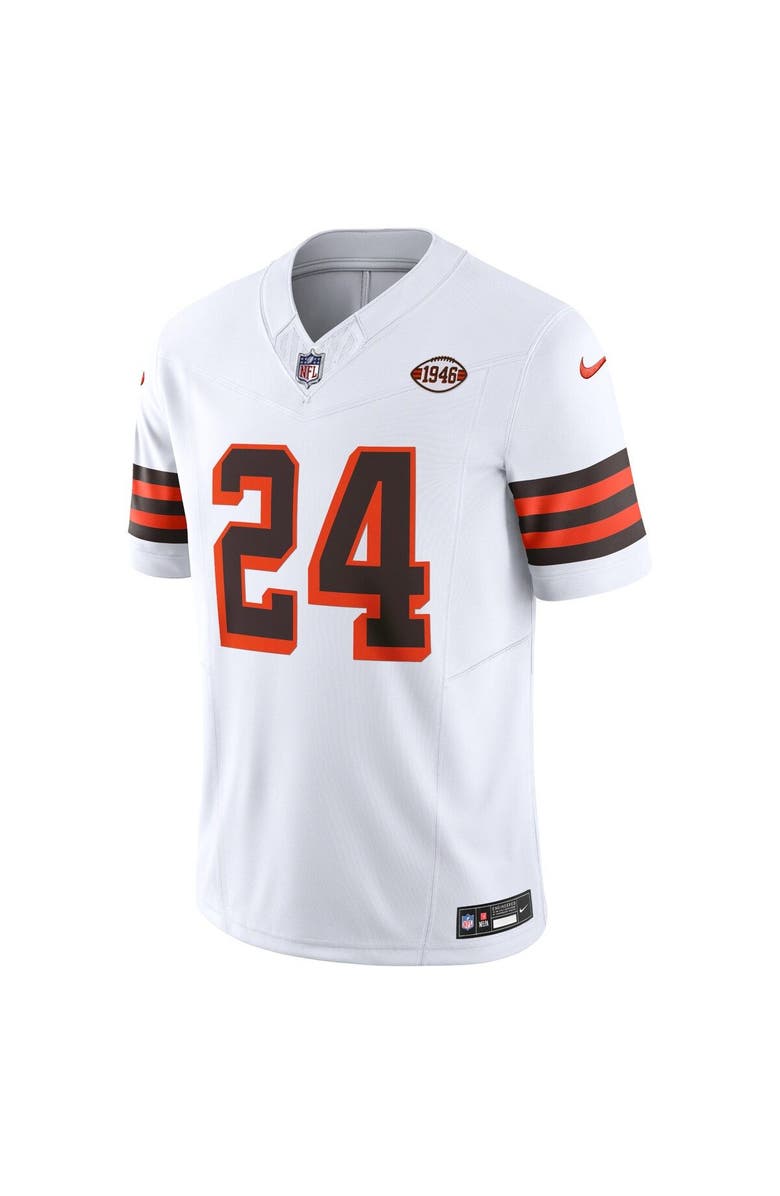 Nike Men's Nike Nick Chubb White Cleveland Browns Vapor F.U.S.E. Limited Jersey, Alternate, color,