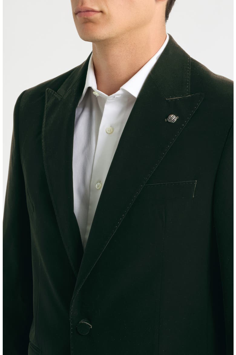 Erie Velvet Dinner Jacket, Alternate, color, DARK GREEN