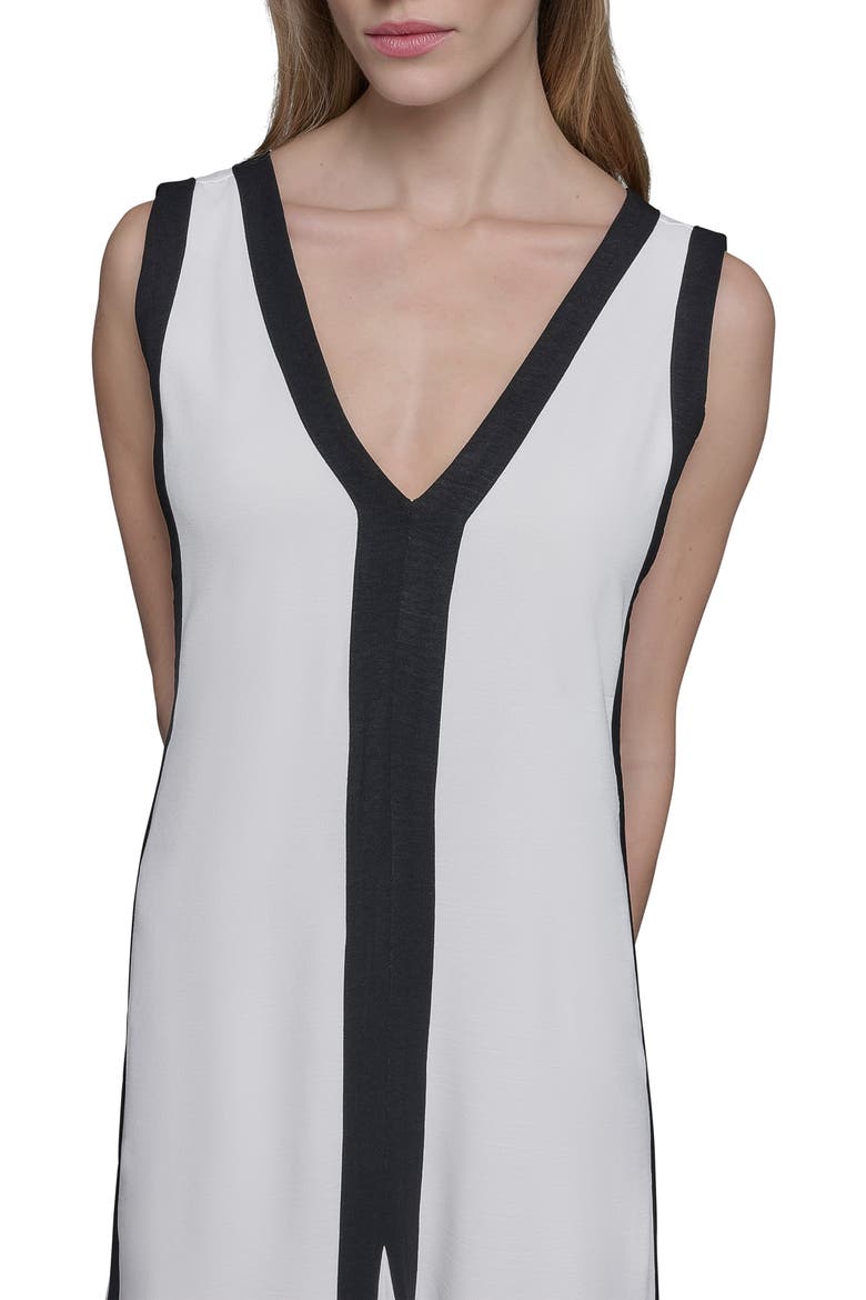 Aero Wash Colorblock A-Line Dress, Alternate, color, SOFT WHITE BLACK