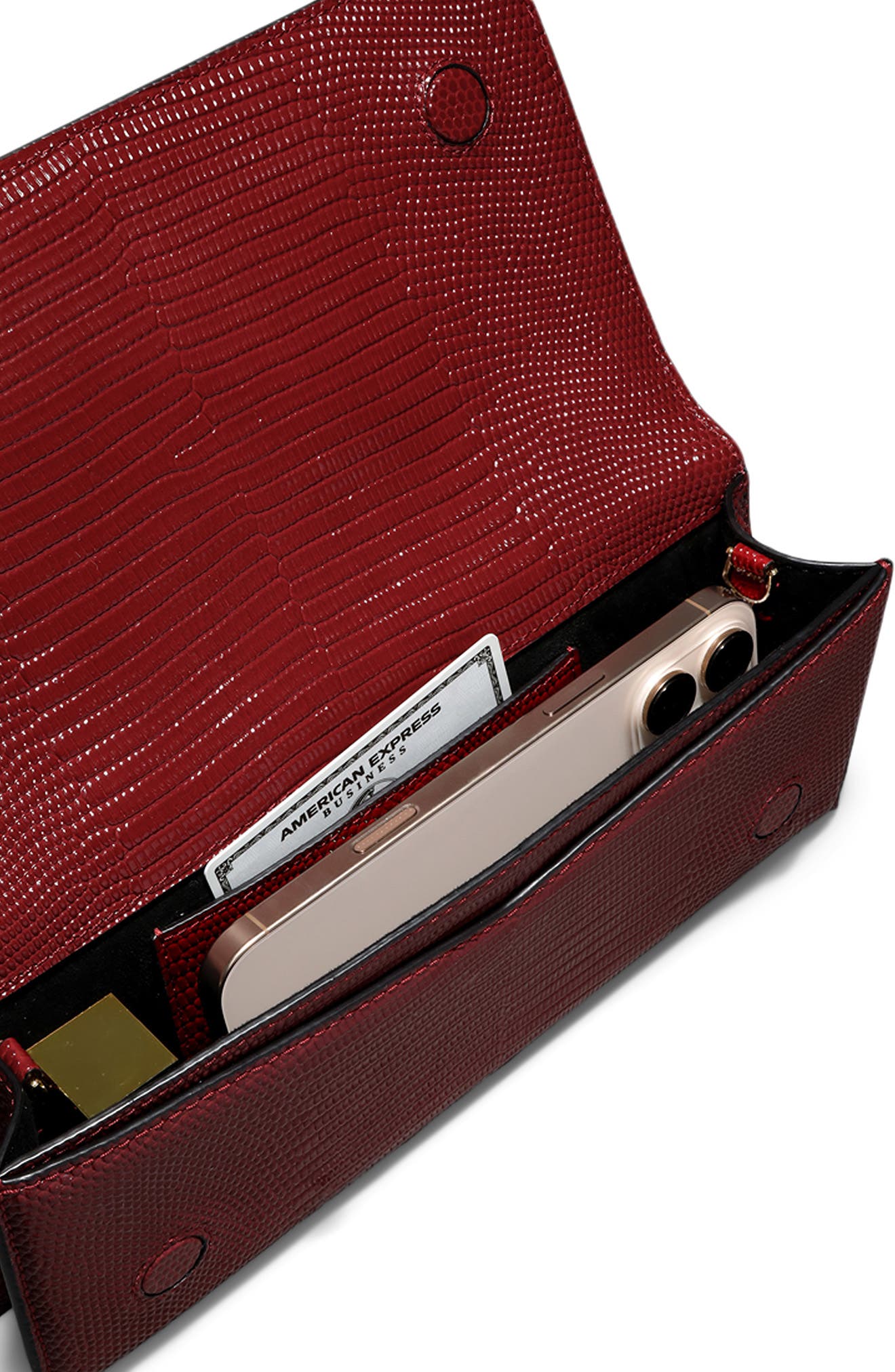 Twisted Side Handle Clutch, Alternate, color, BURNT CHERRY