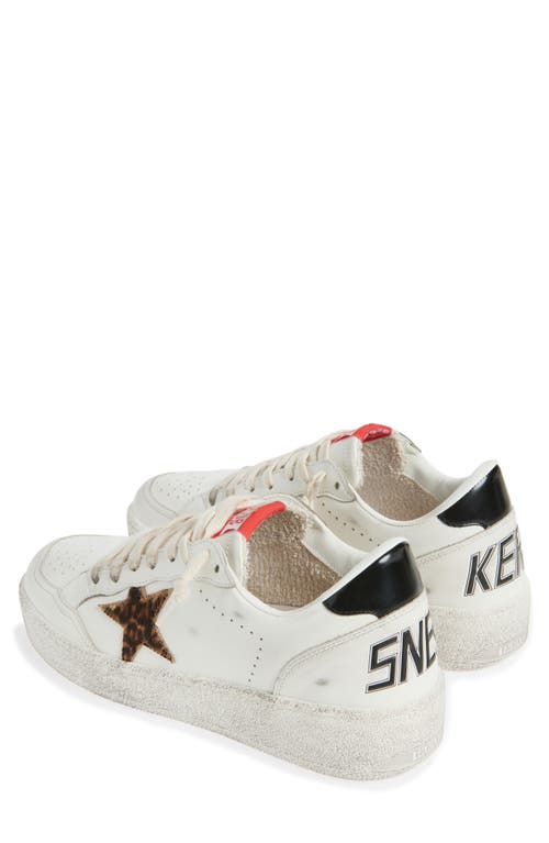 Golden Goose White Leather Ballstar 2 Sneakers In Multi