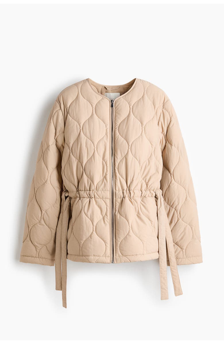 H&M Thermolite<sup>®</sup> Quilted Jacket, Main, color, Light Beige