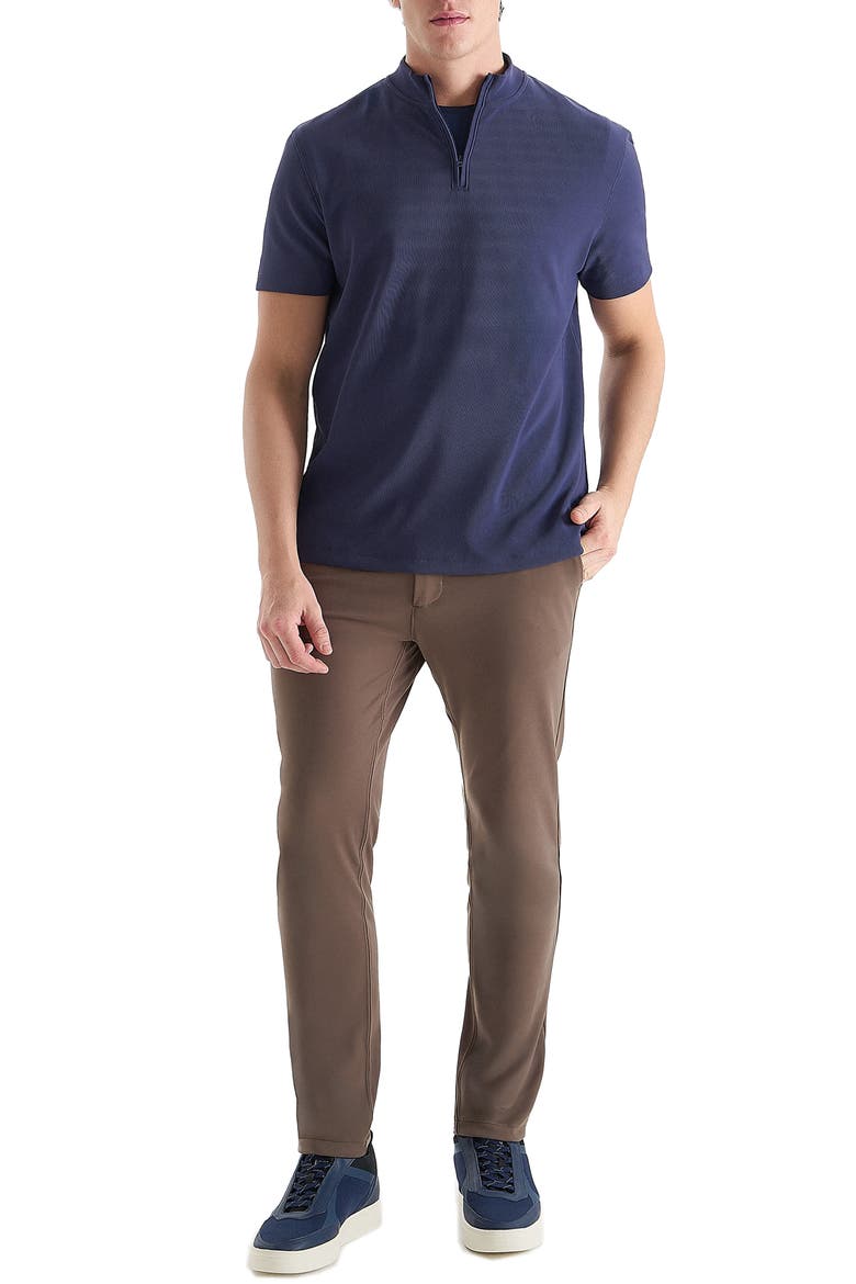High Neck Tech T-Shirt with UV Protection, Alternate, color, Navy