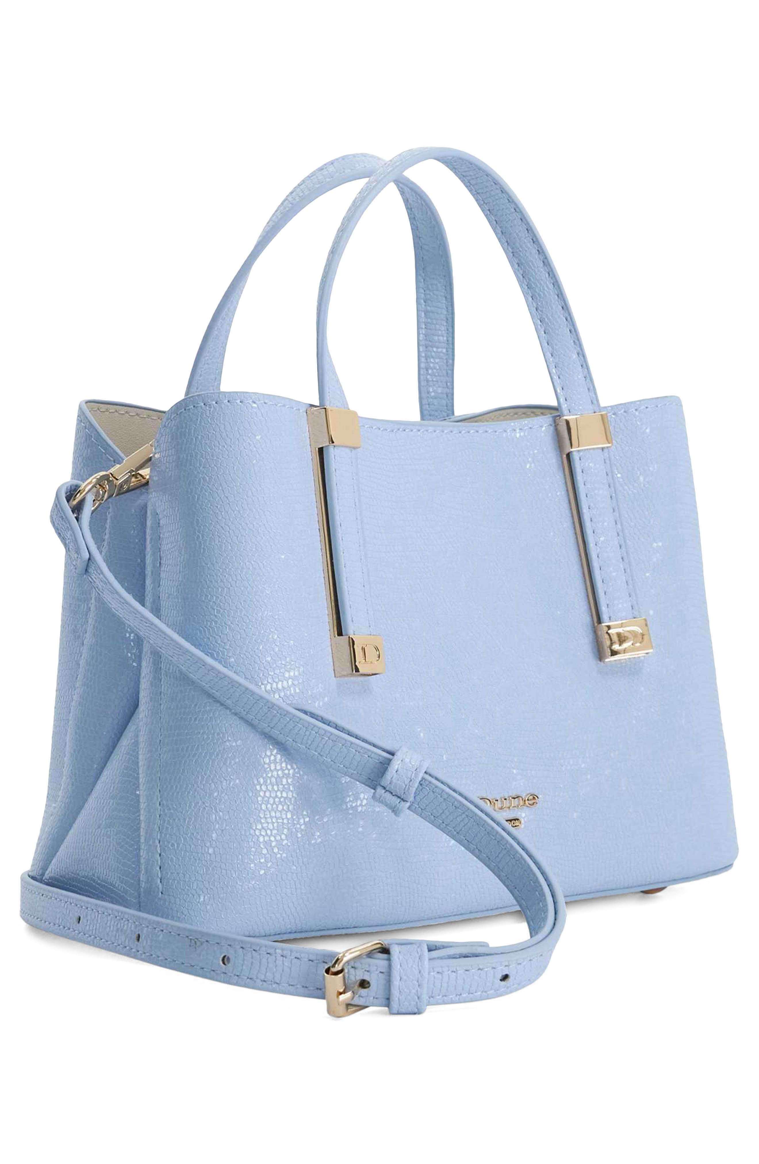 Dinkydorrie Faux Leather Tote, Alternate, color, BLUE
