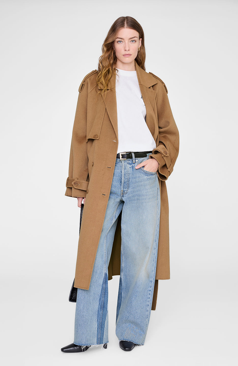 ANINE BING Walker Tee, Alternate, color, Ivory