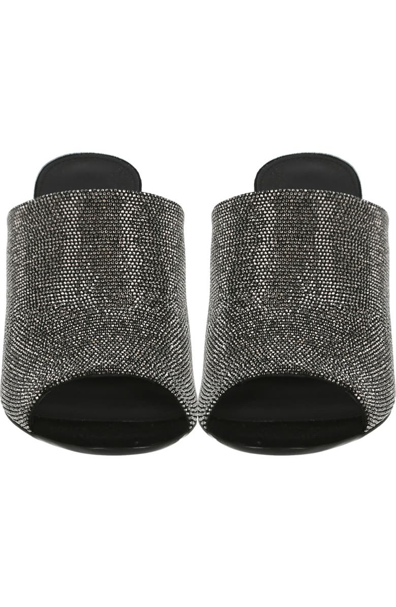 FERRAGAMO Janine Crystal Heel Sandal, Alternate, color, Black