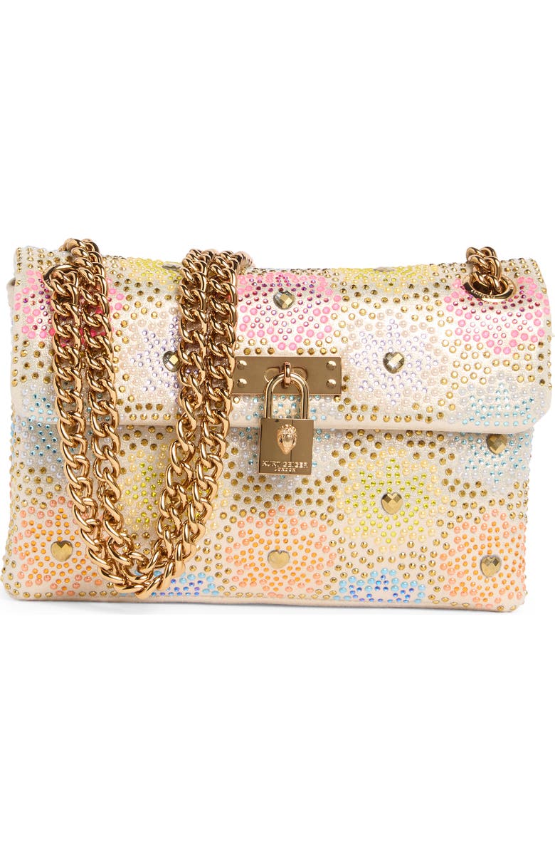Kurt Geiger London Mini Brixton Embellished Crossbody Bag, Main, color, Open White