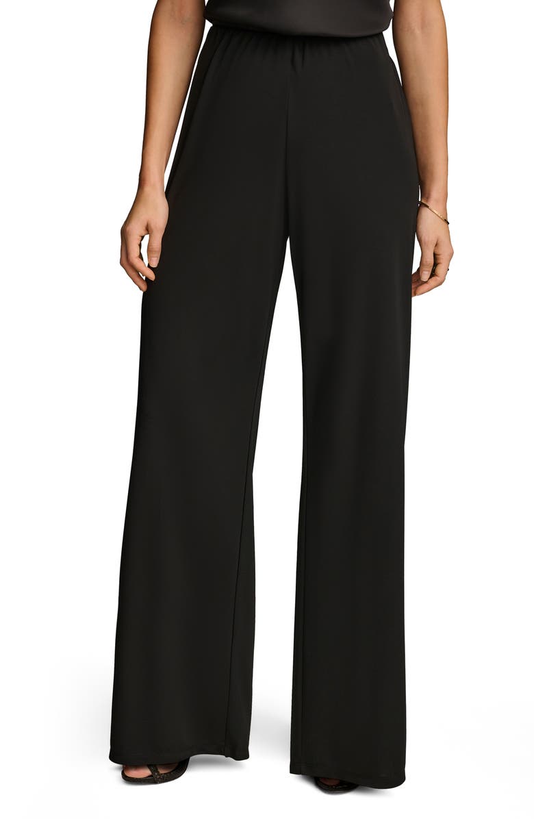 Donna Karan New York Flat Front Wide Leg Pants, Main, color, 