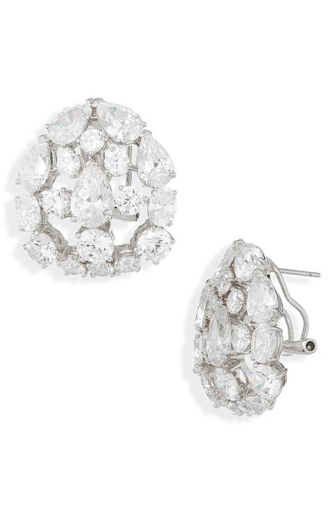 Halle Button Stud Earrings