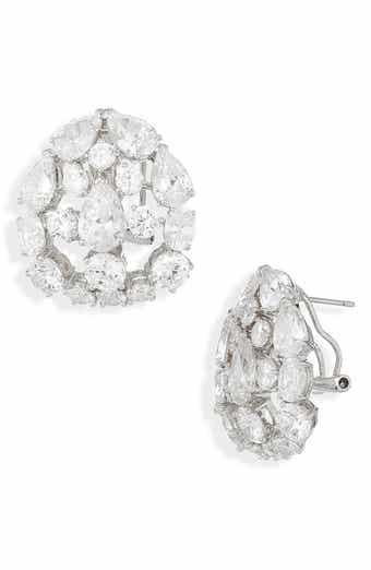Nadri Halle Button Stud Earrings