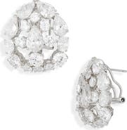 Nadri Halle Button Stud Earrings